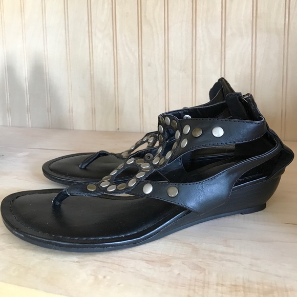 Apt. 9 Shoes | Black Gladiator Sandals With Small Heel | Poshmark