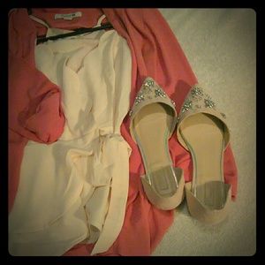 Forever 21 rhinestone embellished flats