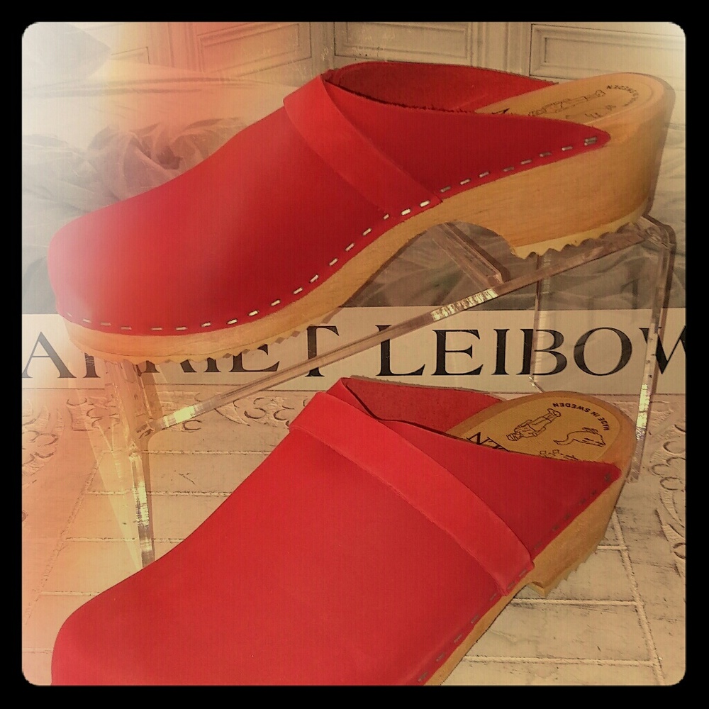 New with box. Red swedish clogs. Euro size 38