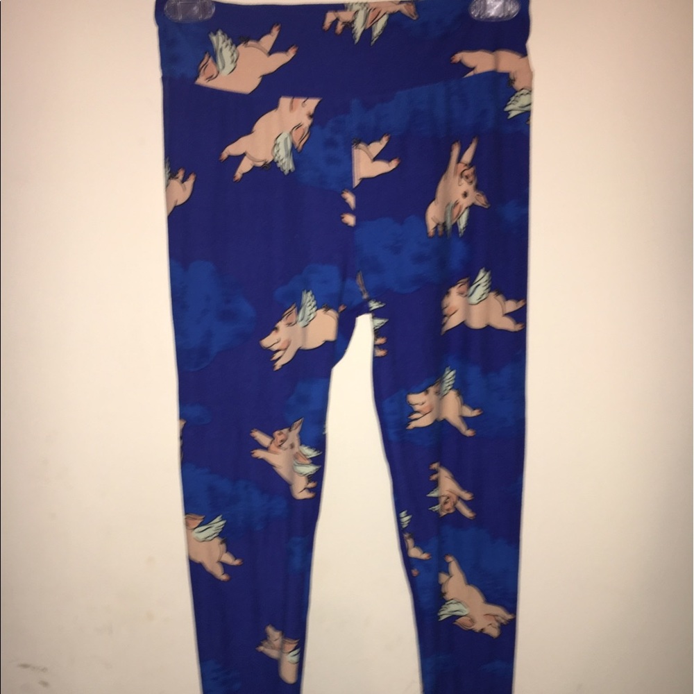 Lularoe OS Pigs Flying Leggings