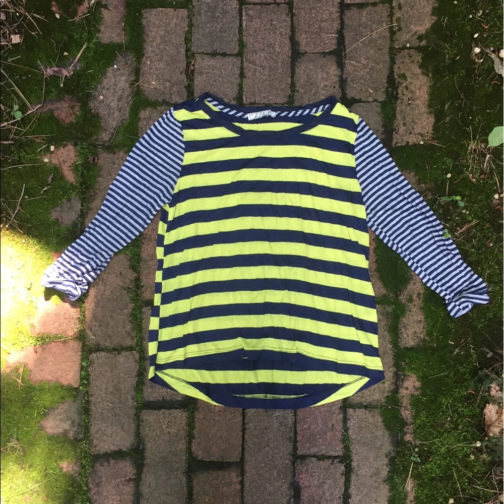 Anthropologie 3/4 Sleeve Striped Top