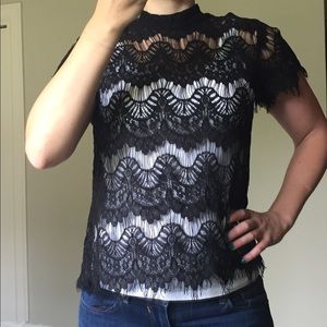 Black lace top