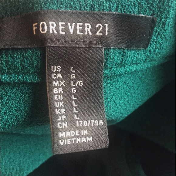 Forever 21 teal skater skirt with zipper detail - Picture 2 of 3
