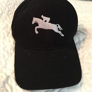 Black equestrian hat