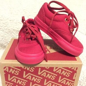 Red Vans-toddler size