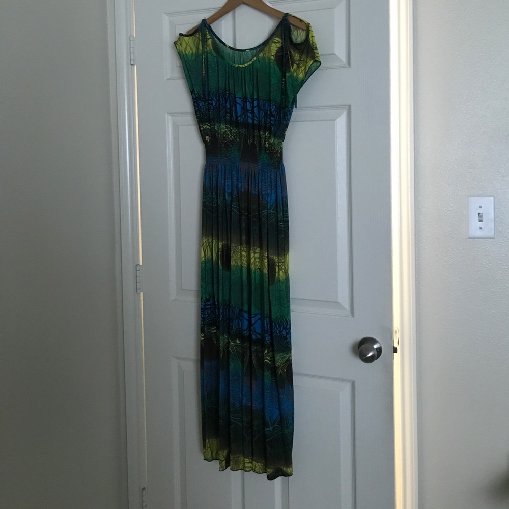 Tropical Themed Maxi Dress