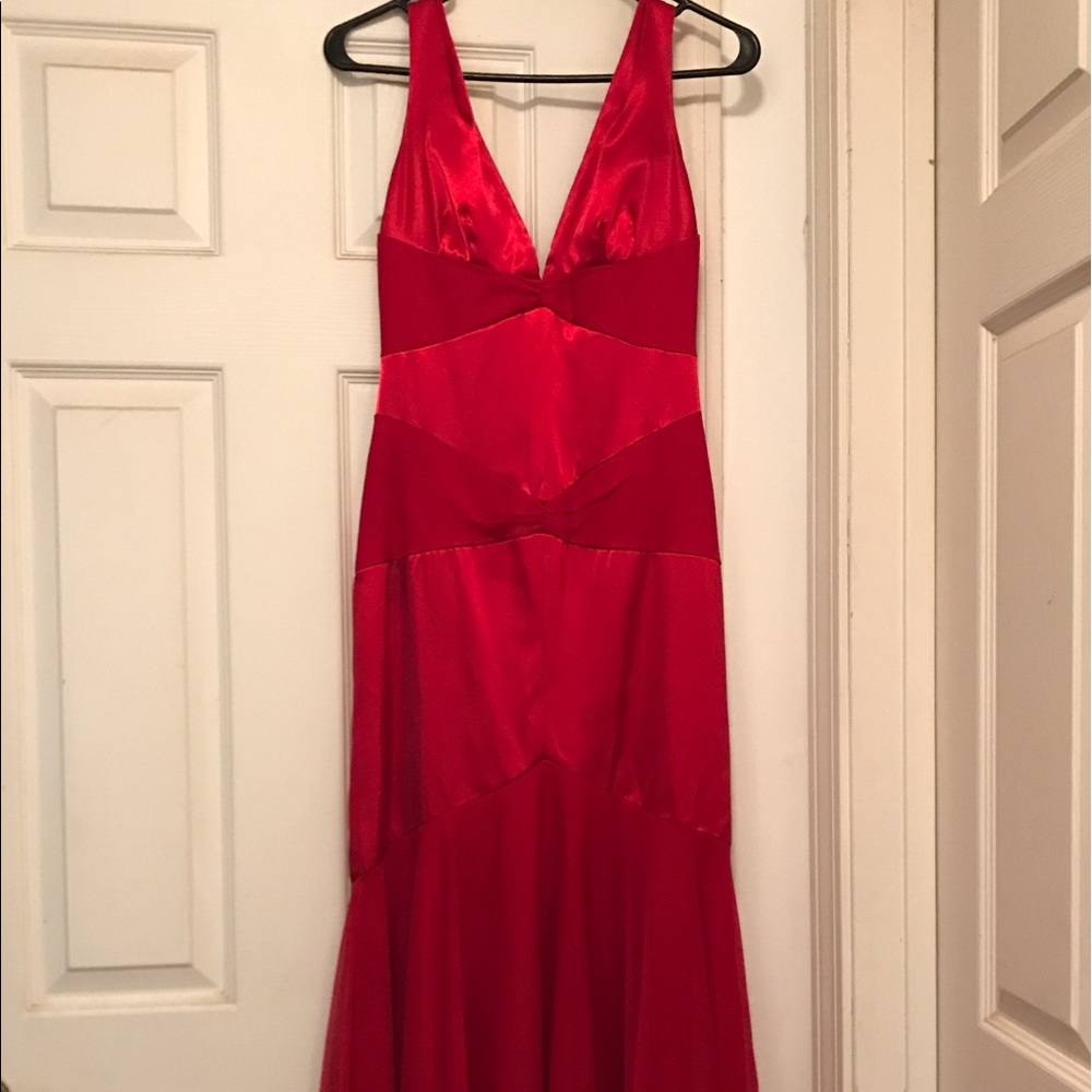 Floor length Red Cache Gown