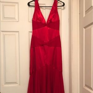 Floor length Red Cache Gown