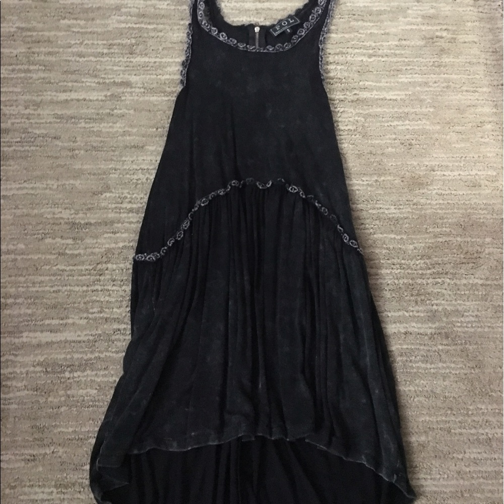 Acid Wash Zipper Back Tunic