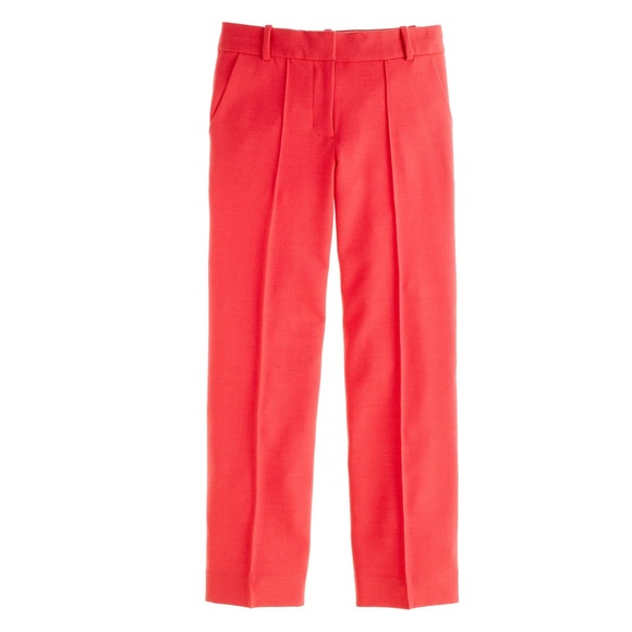 J. Crew Pants - J Crew favorite fit piped trouser in coral