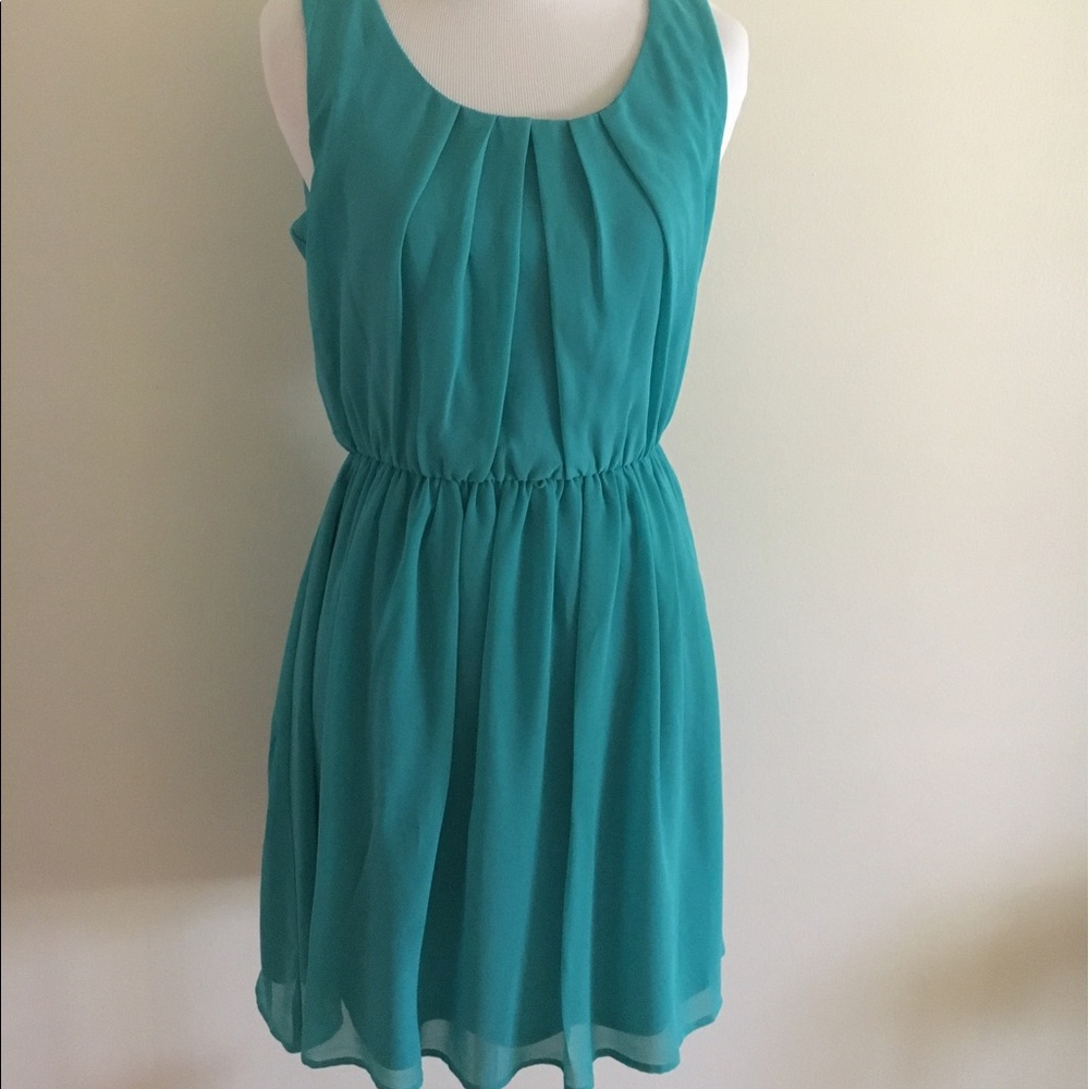 Teal Sleeveless Dress