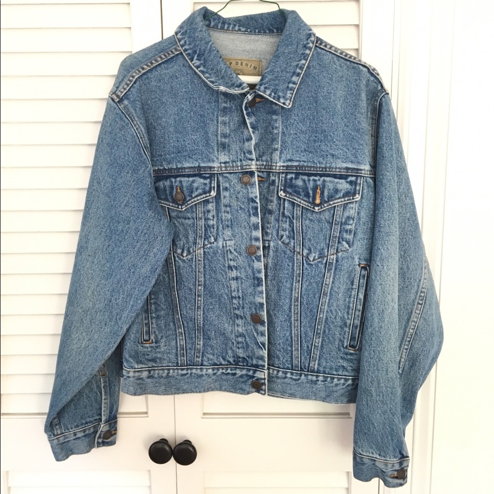 Distressed denim jacket