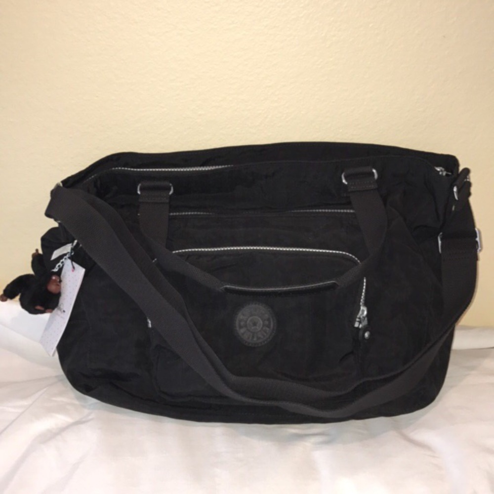 NWT Black Kipling Maxwell Tote Shoulder Bag