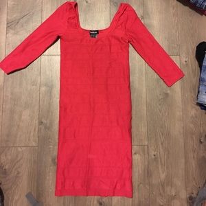Bebe Bandage red dress