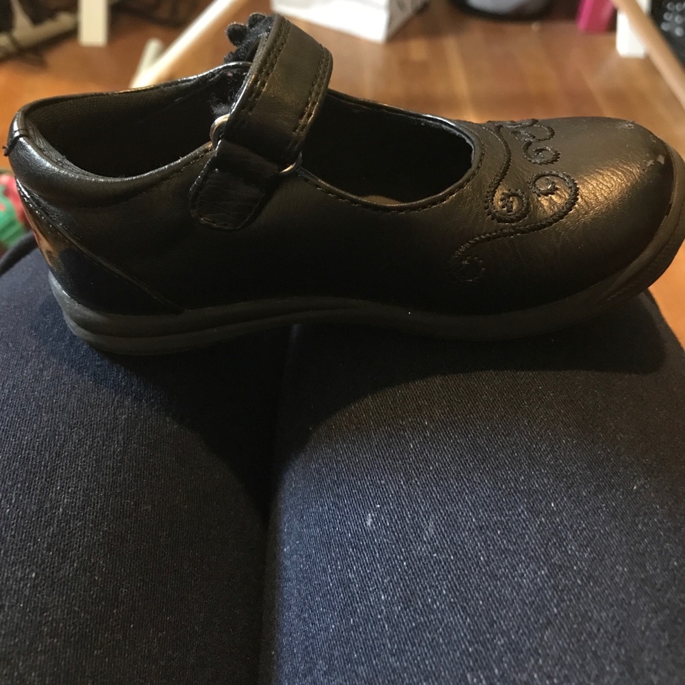 Toddler girl dress black shoes