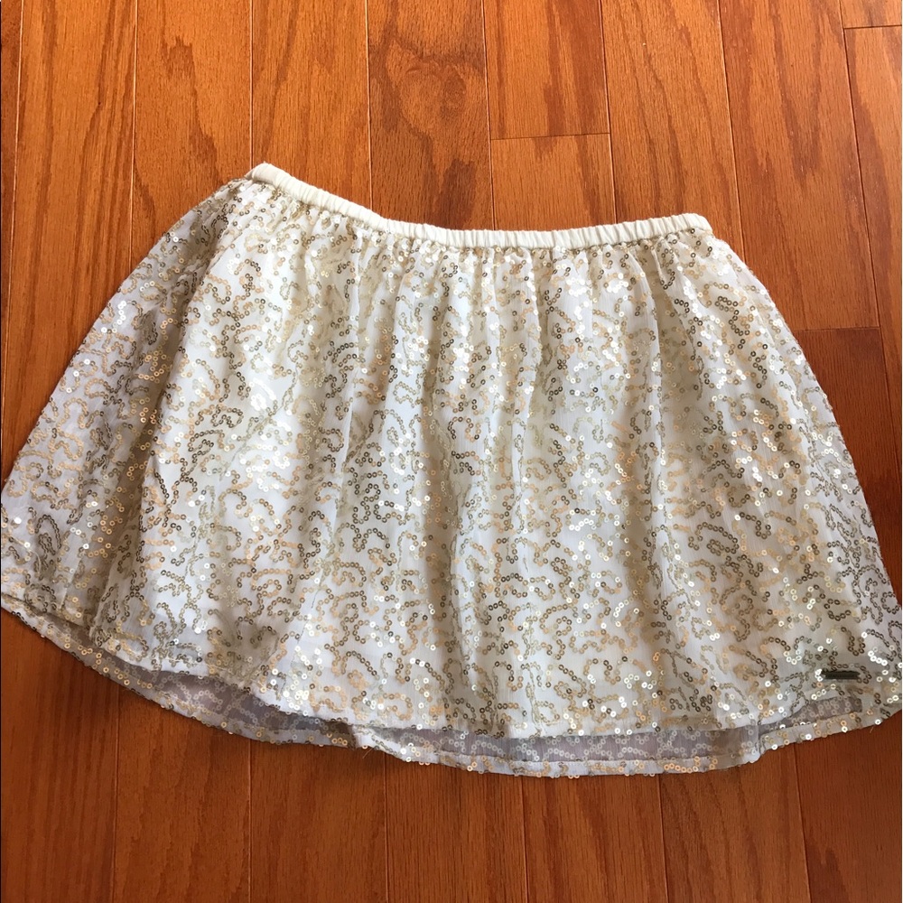Abercrombie kids xl gold sequin skirt