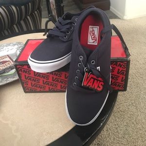 Vans canvas navy and white mens size 9 shoes