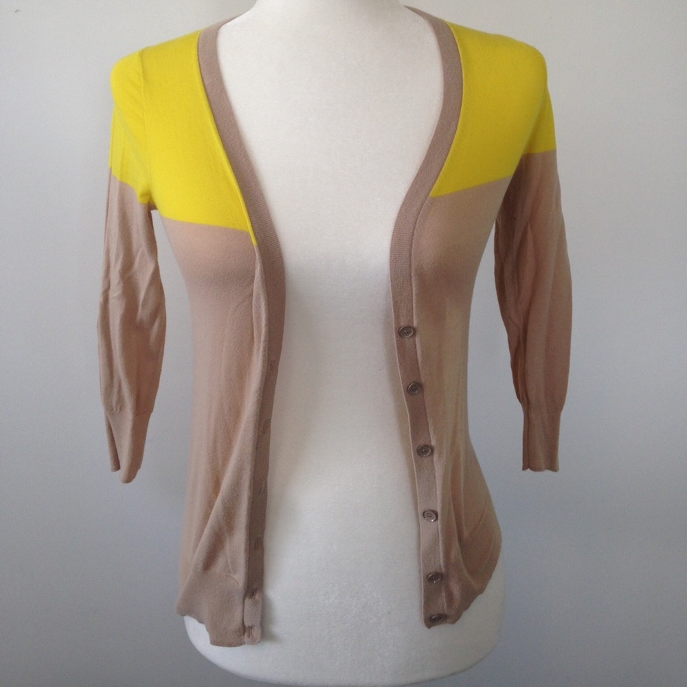 J. Crew Yellow Lightweight Cardigan