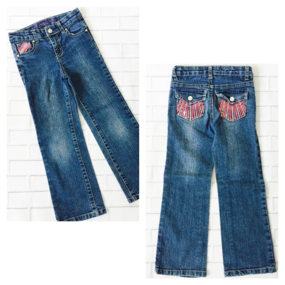 💥5 for $18💥 Girls Arizona Pink Sequin Jeans