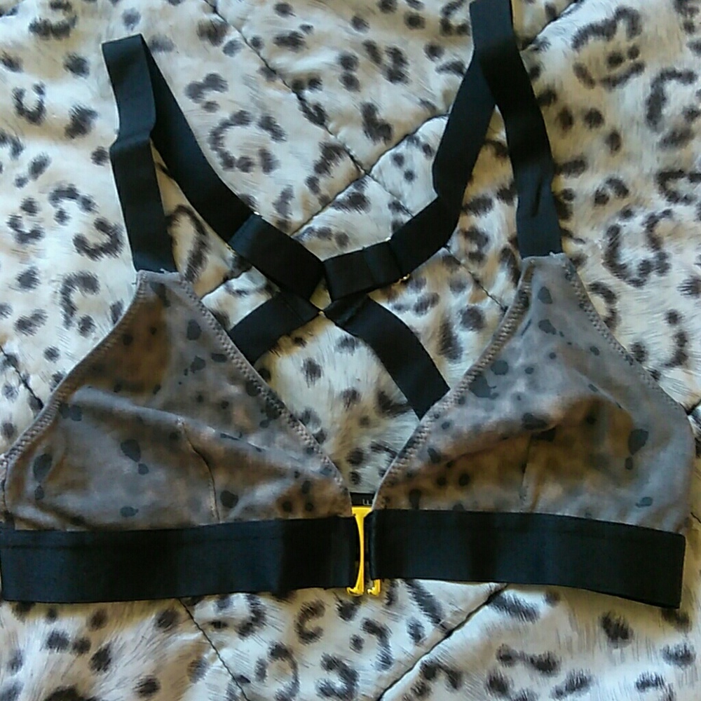 Bralette with Gold Hardware Front Hook Closure
