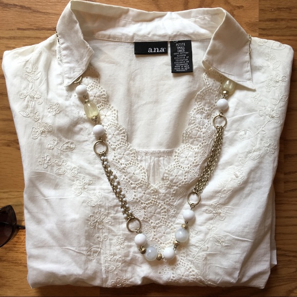 a.n.a White Peasant Top - Picture 2 of 8
