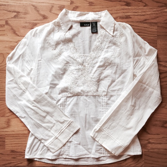 a.n.a White Peasant Top - Picture 3 of 8