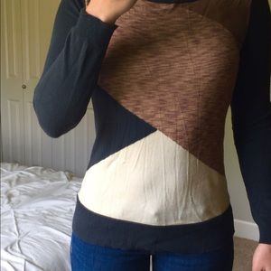 Geometric print sweater