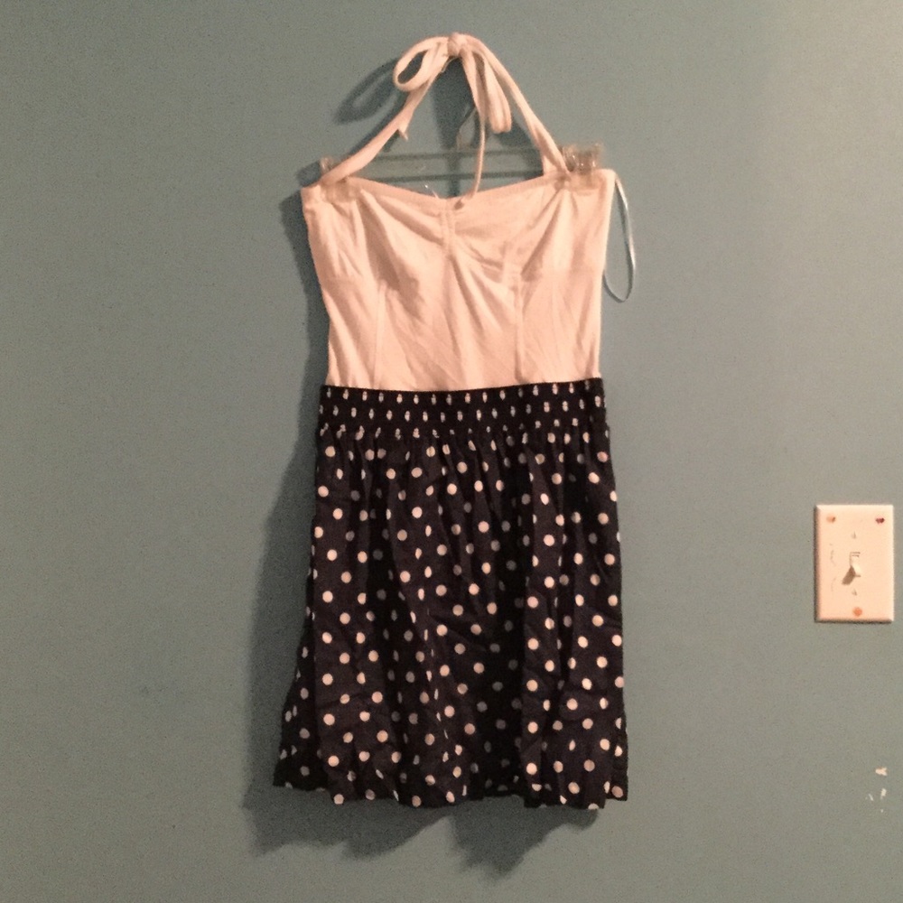 Vintage white and polka dot dress