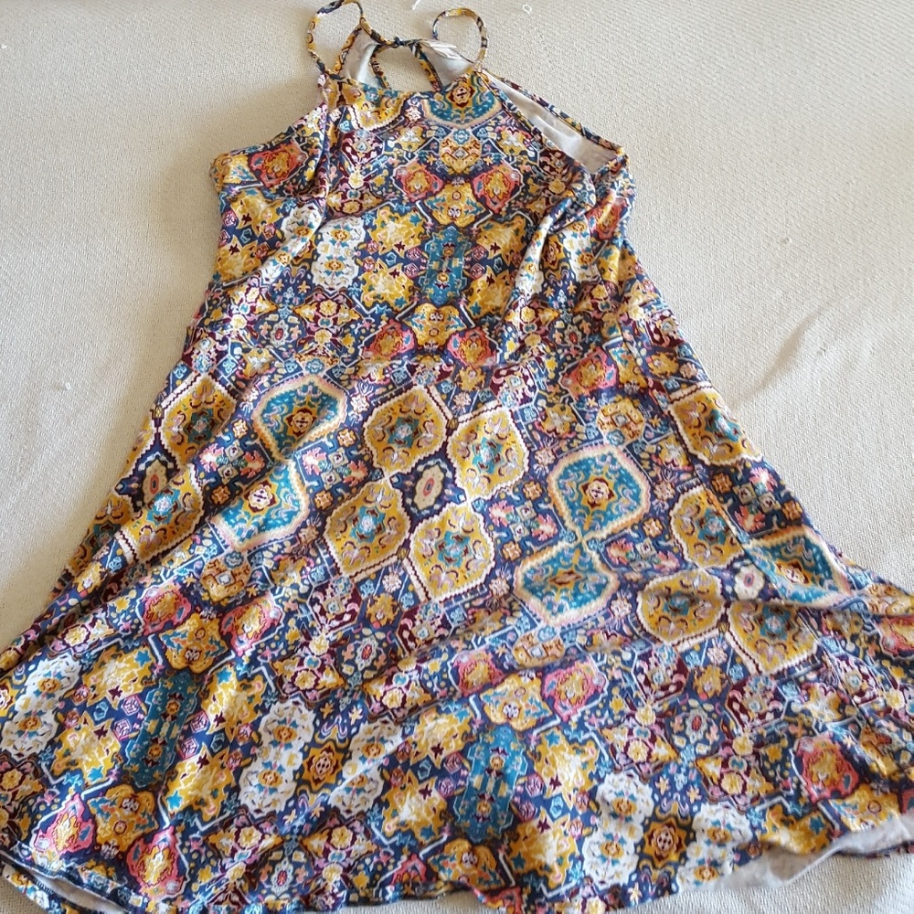 Multicolor halter sundress