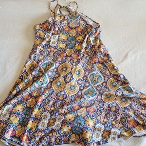Multicolor halter sundress