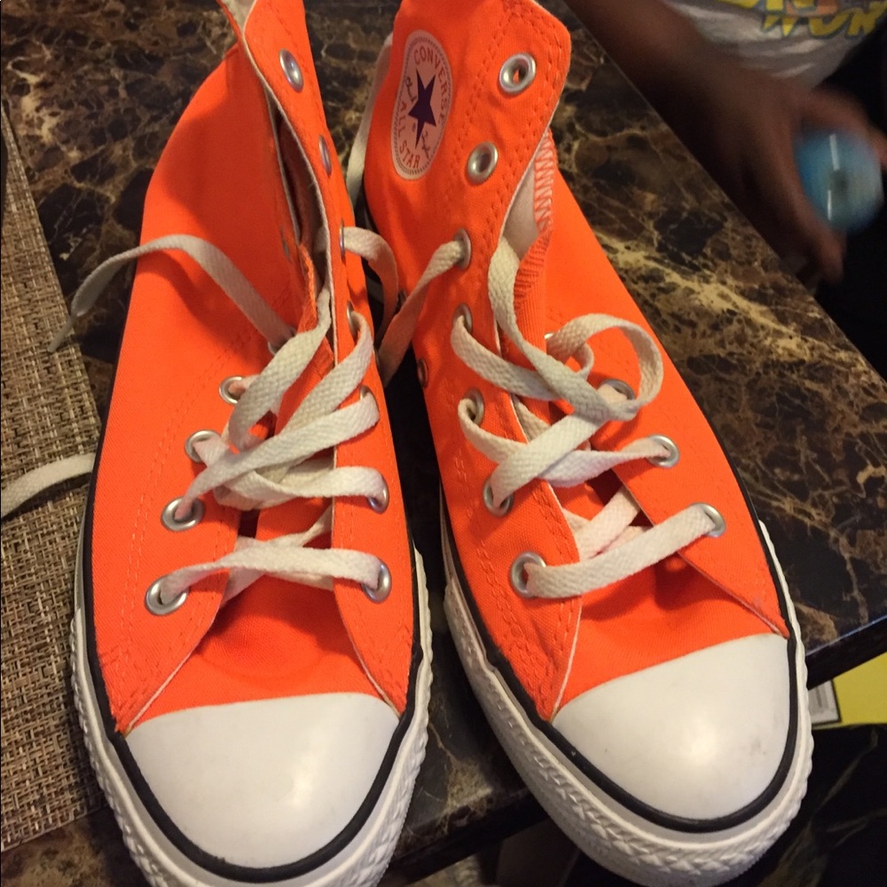 Bright orange converse