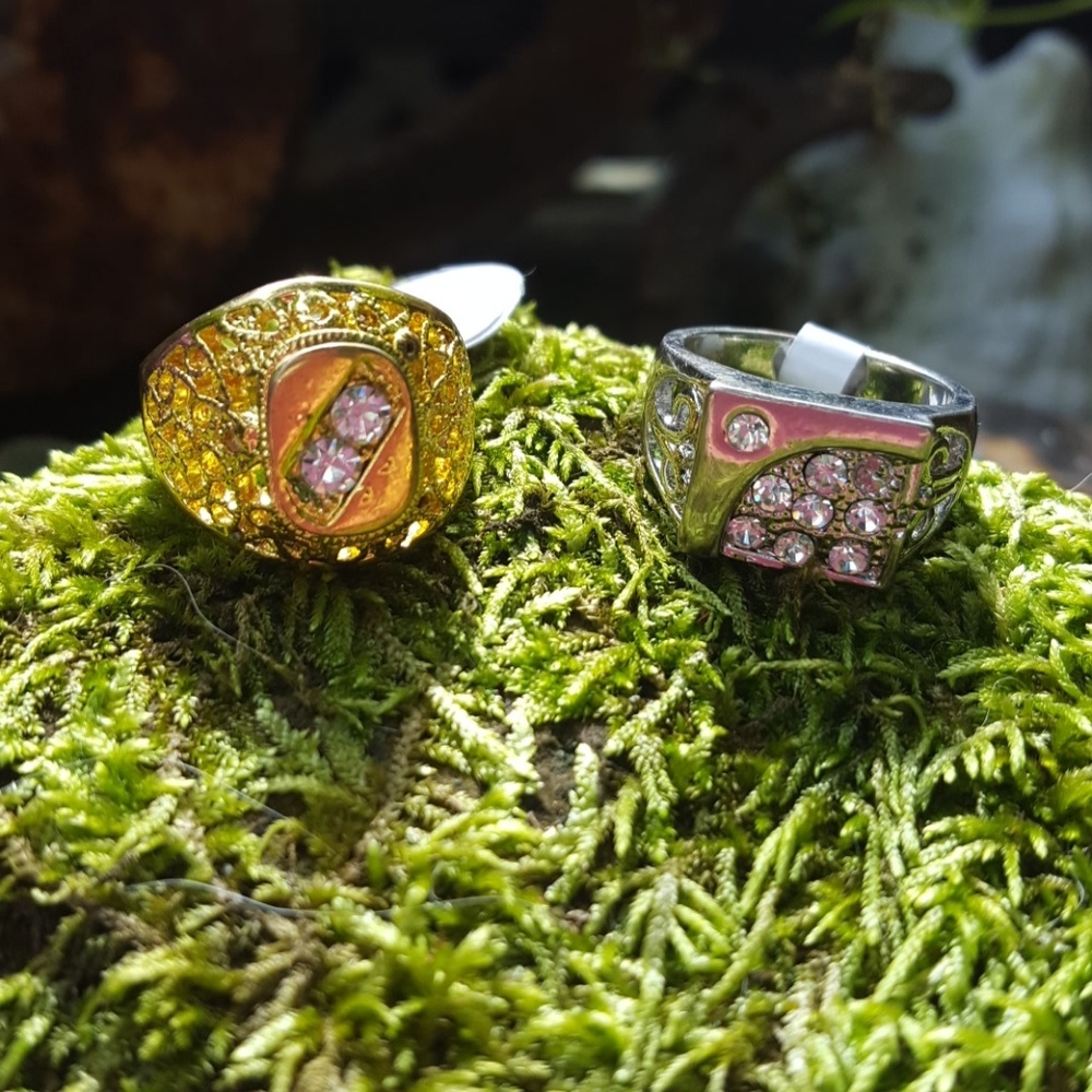 NWT Men's Electroplated Silver & Gold Rings Sz 18