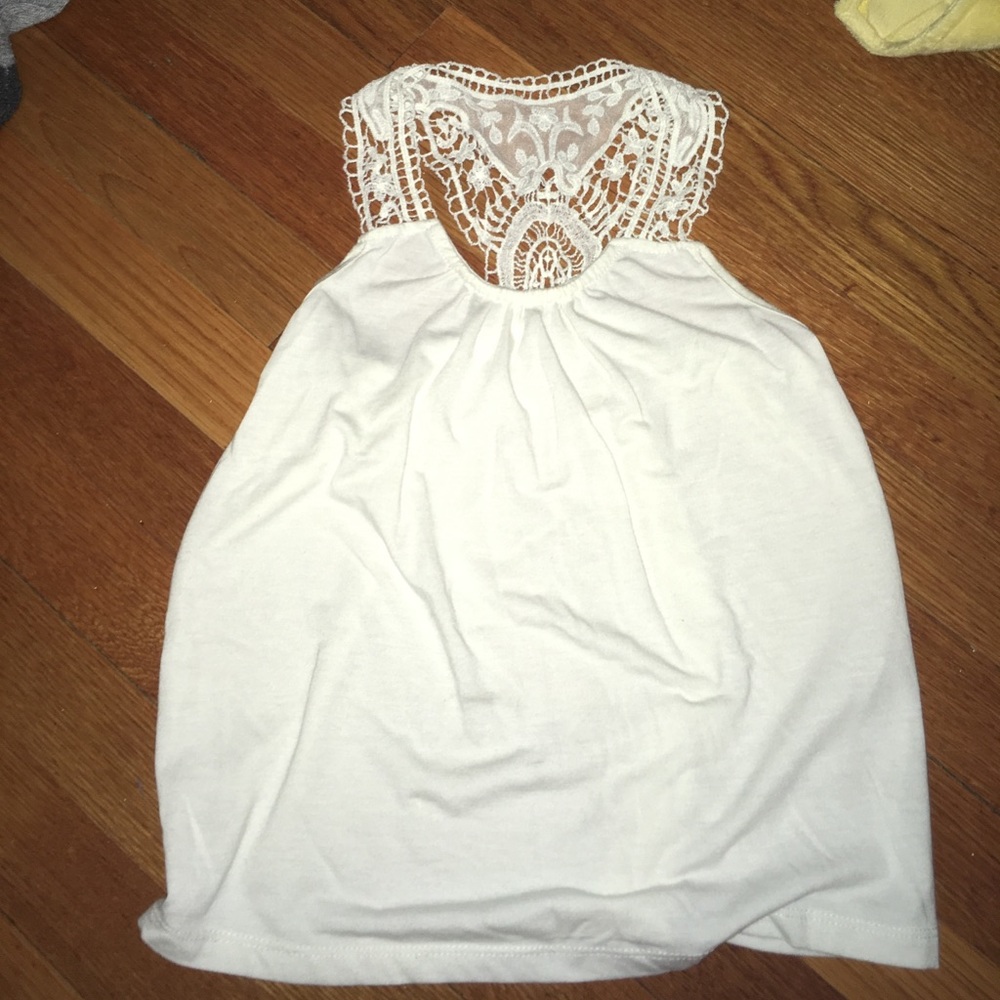 Off white float shirt with lace back