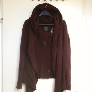 H&M Dragon Tattoo Distressed Cardigan