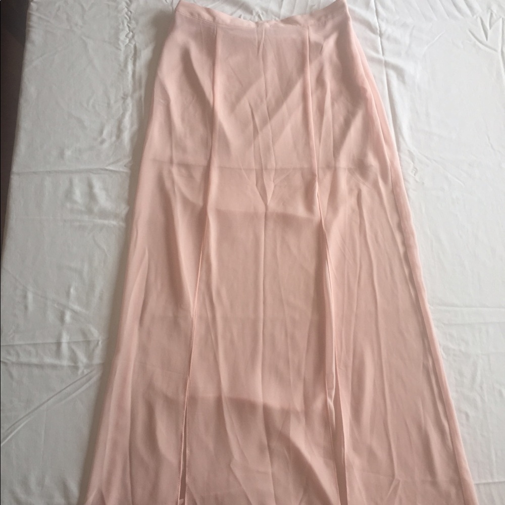 Forever 21 blush maxi skirt with slits
