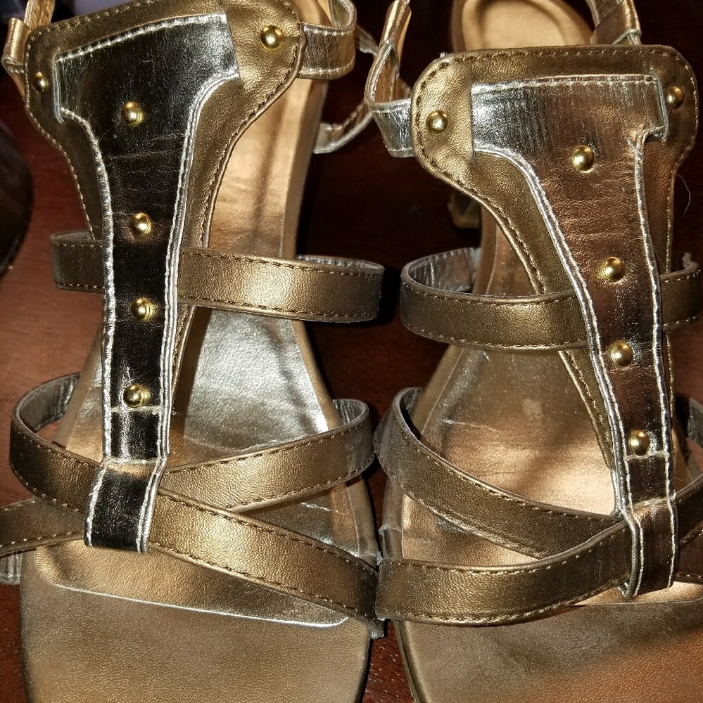 Bronze & Silver Gladiator Sandals ***SOLD***