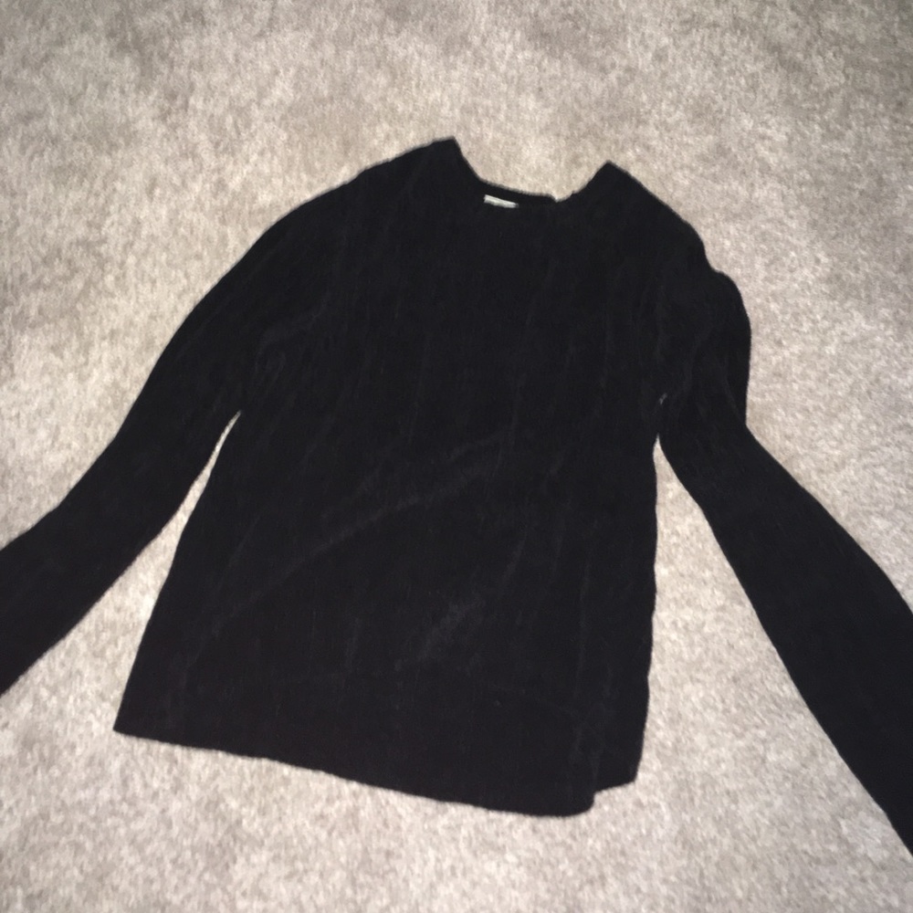 Black ribbed sweater from Ann Taylor