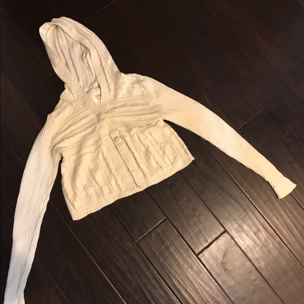 Knitted hoodie cardigan