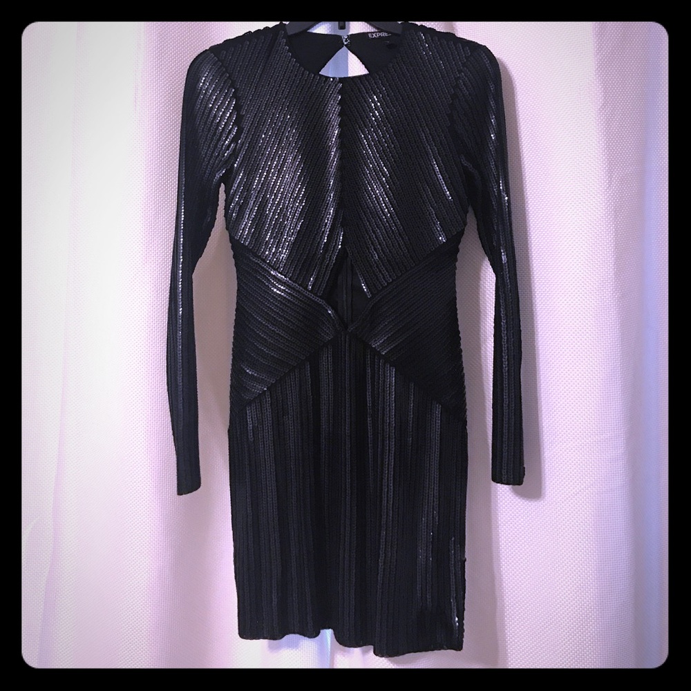Black sequin dress