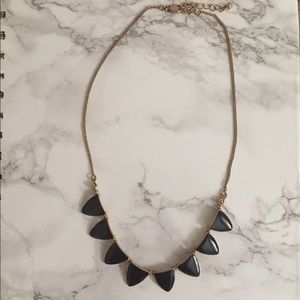 Black Spiked Statement Necklace