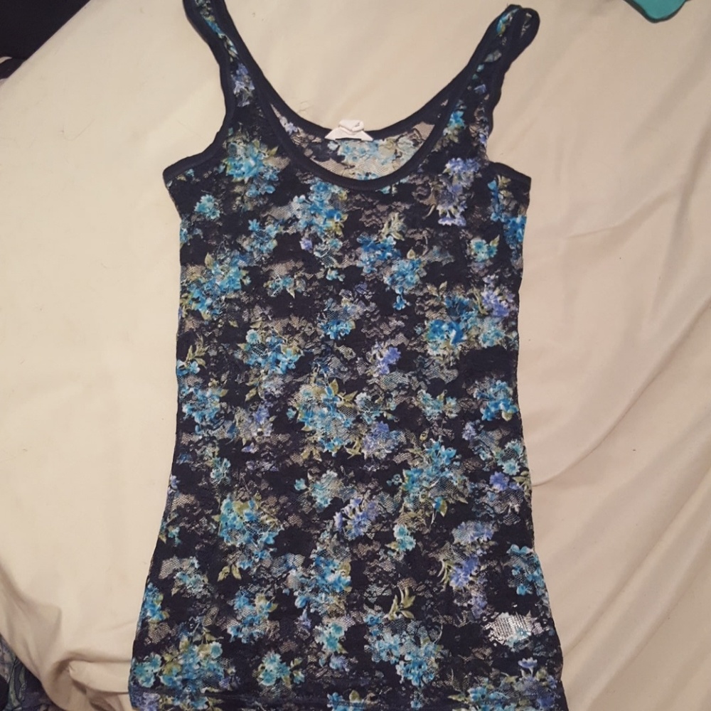 Shear Floral Tank