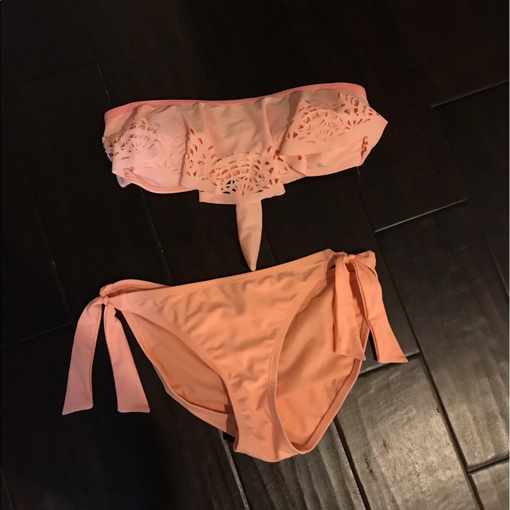 Peach bathing suit