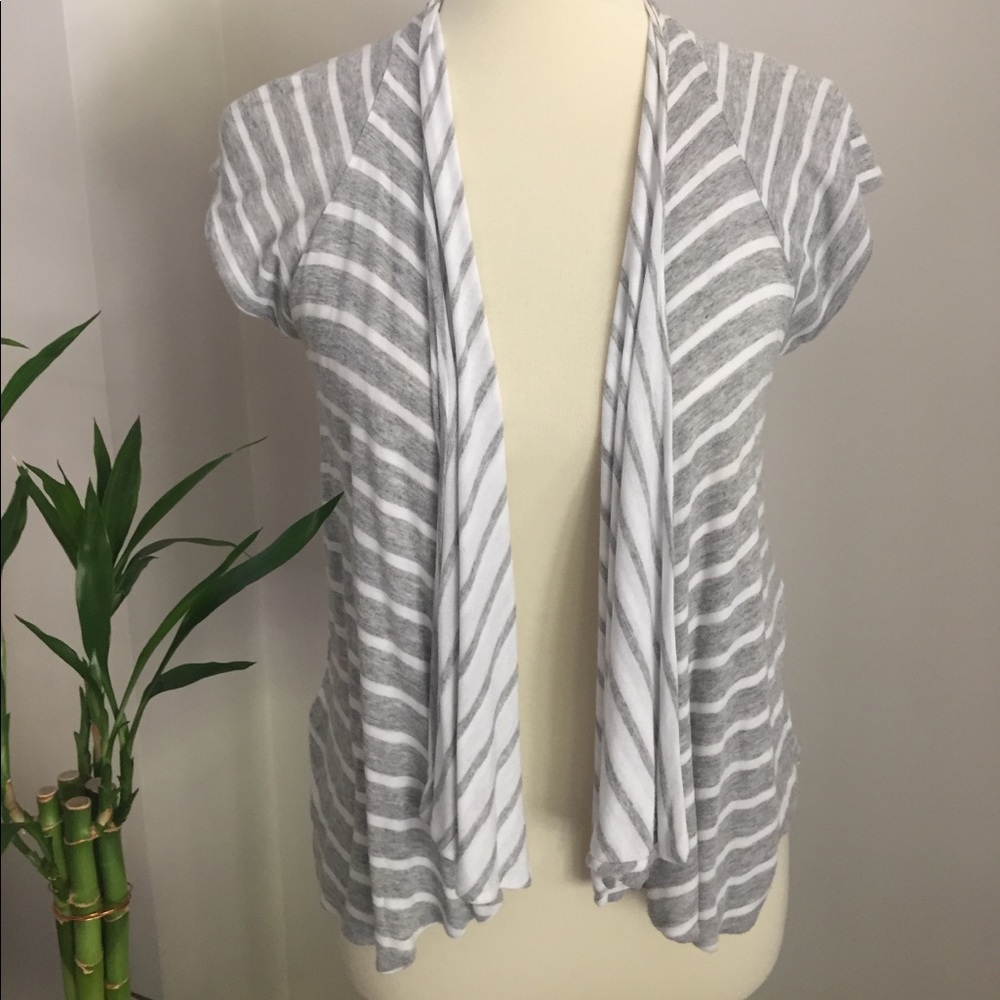 Splendid Striped Soft Knit Reversible Cardigan