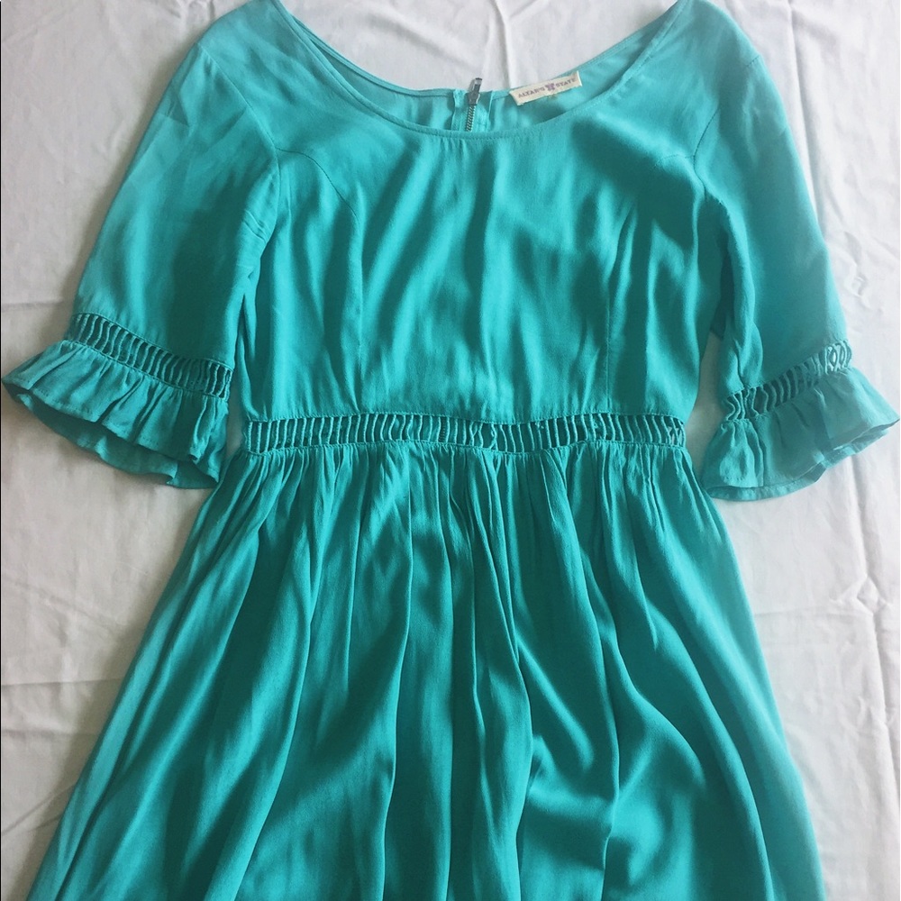 Altar'd state blue dress with cutouts