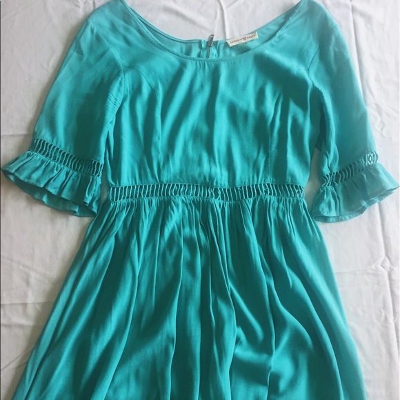 Altar'd state blue dress with cutouts - Picture 1 of 4