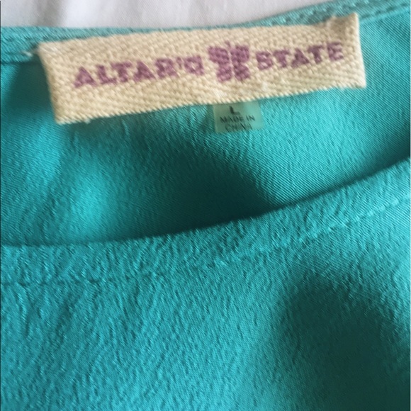 Altar'd state blue dress with cutouts - Picture 2 of 4