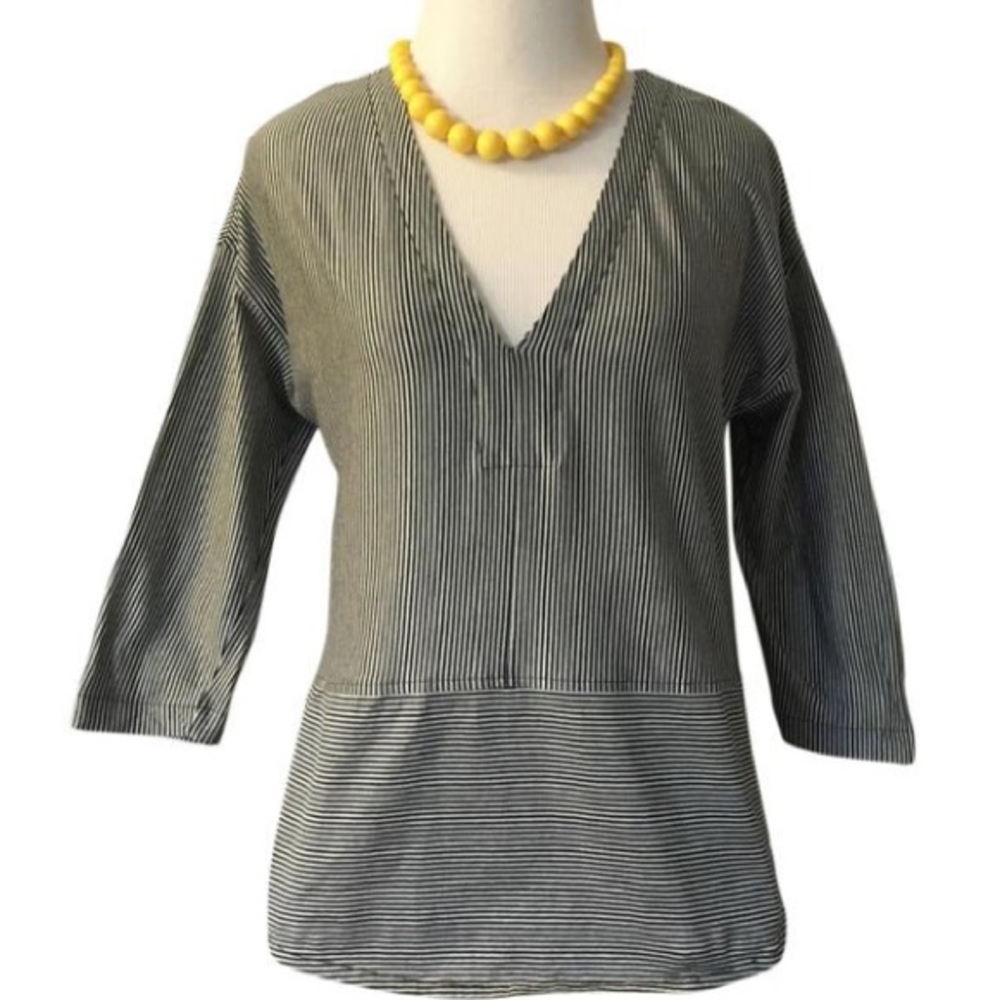 Madewell 3/4 Sleeve Striped Shirt