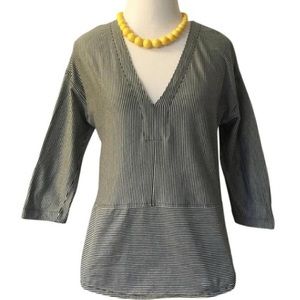 Madewell 3/4 Sleeve Striped Shirt