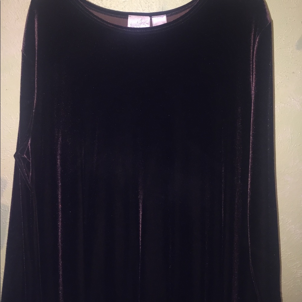 Jacqueline Ferrar Fauz Velvet Dress Plus Size