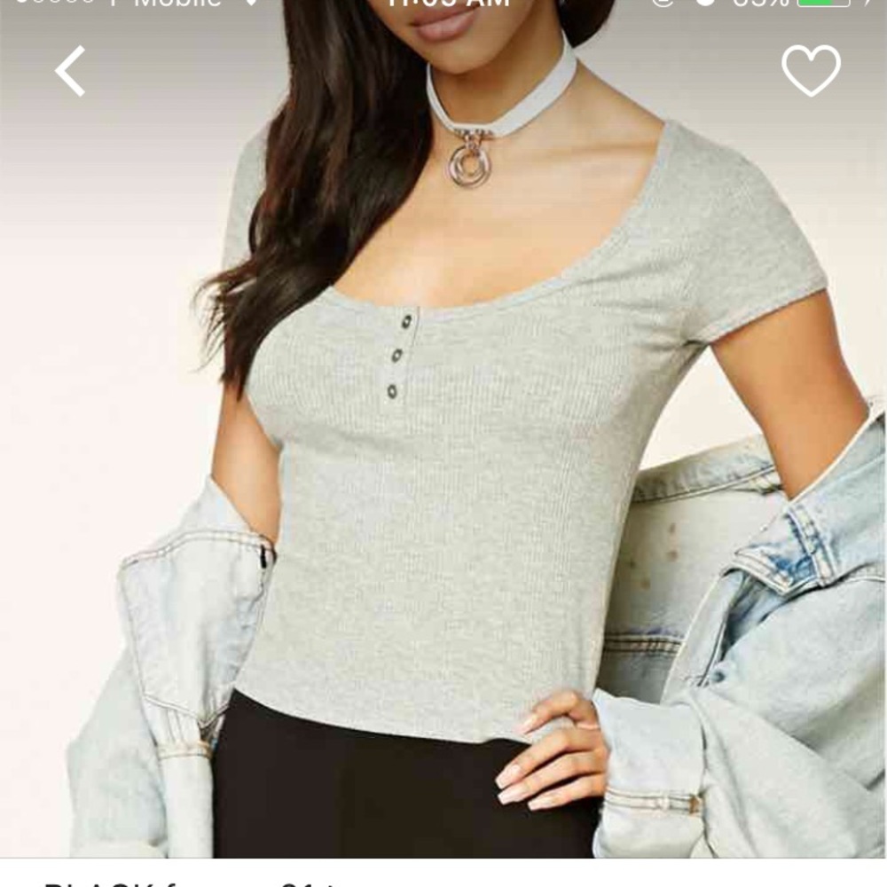 Black low scoop tee Brandy Melville